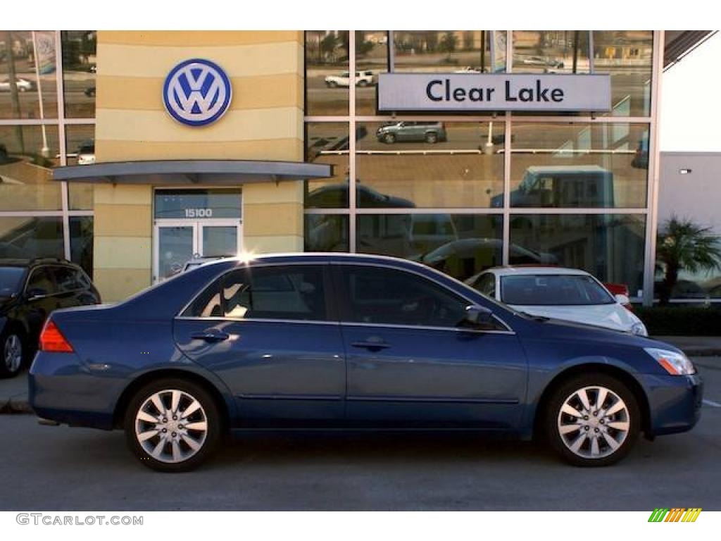 2006 Accord EX-L V6 Sedan - Sapphire Blue Pearl / Black photo #4