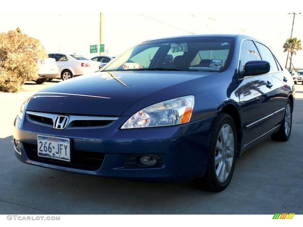 2006 Accord EX-L V6 Sedan - Sapphire Blue Pearl / Black photo #11