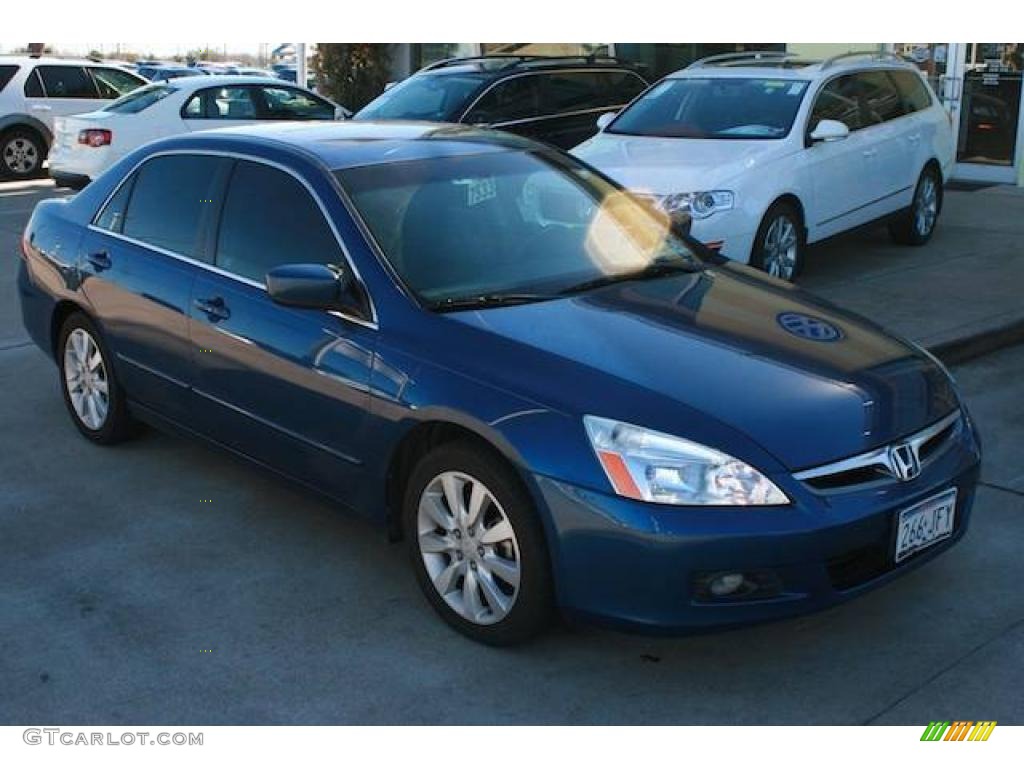2006 Accord EX-L V6 Sedan - Sapphire Blue Pearl / Black photo #14