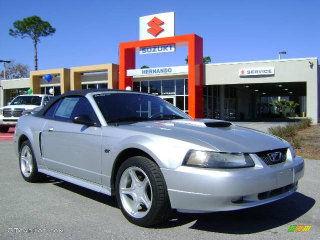 2001 Mustang GT Convertible - Silver Metallic / Medium Graphite photo #1