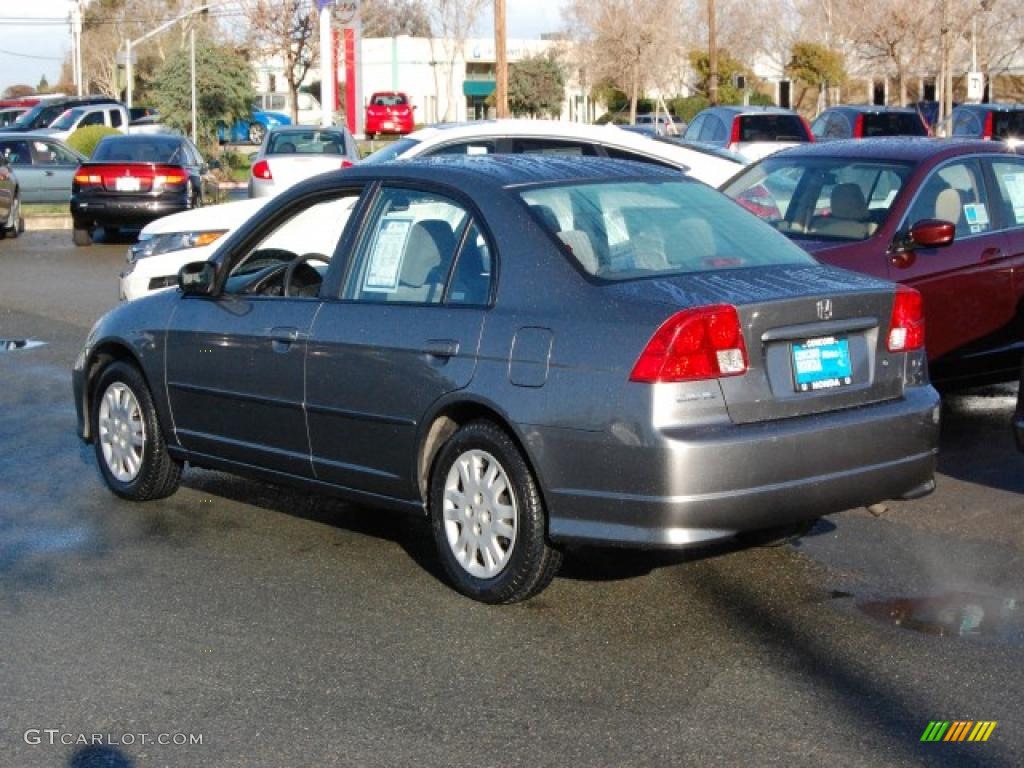 2005 Civic LX Sedan - Magnesium Metallic / Gray photo #5