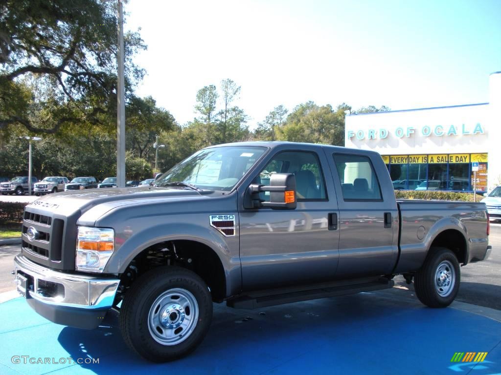 2010 F250 Super Duty XL Crew Cab 4x4 - Sterling Gray Metallic / Medium Stone photo #1