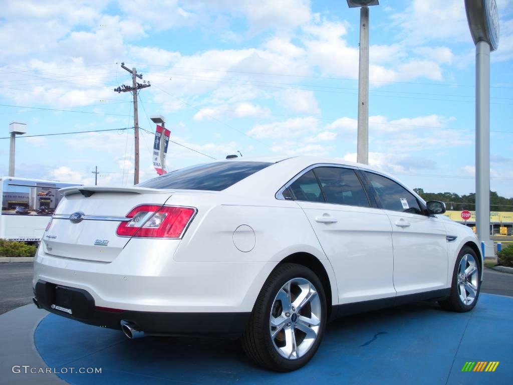 White Platinum Metallic Tri-Coat 2010 Ford Taurus SHO AWD Exterior Photo #25193506