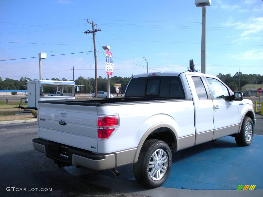 2010 F150 Lariat SuperCab - Oxford White / Tan photo #3