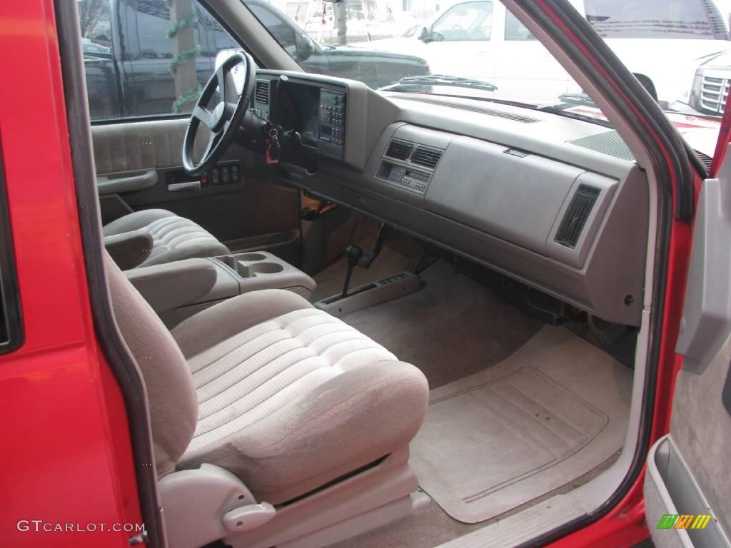 1994 Sierra 1500 SLE Extended Cab 4x4 - Fire Red / Gray photo #8