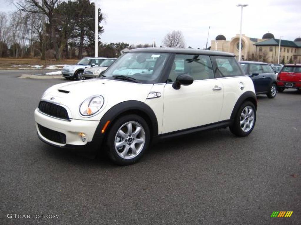 2010 Cooper S Hardtop - Pepper White / Gravity Tuscan Beige Leather photo #1
