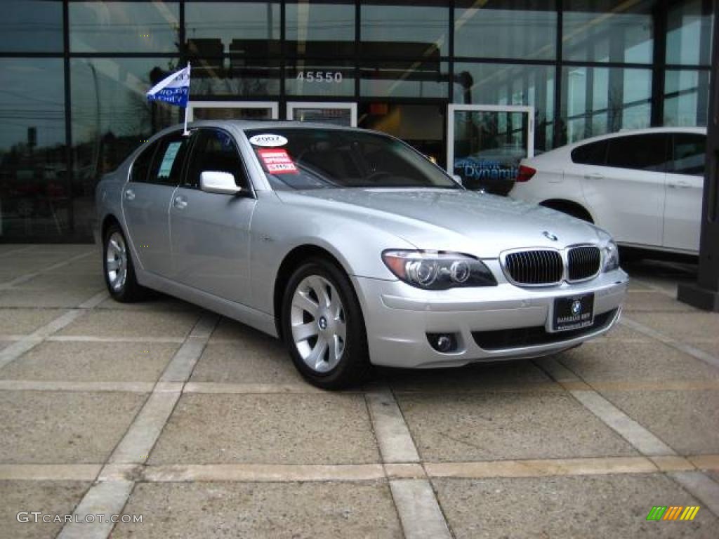 2007 7 Series 750i Sedan - Titanium Silver Metallic / Black photo #1