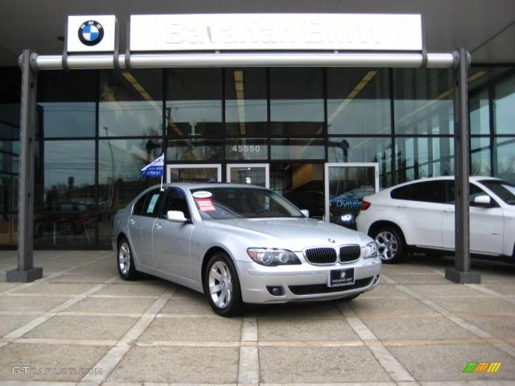 2007 7 Series 750i Sedan - Titanium Silver Metallic / Black photo #2