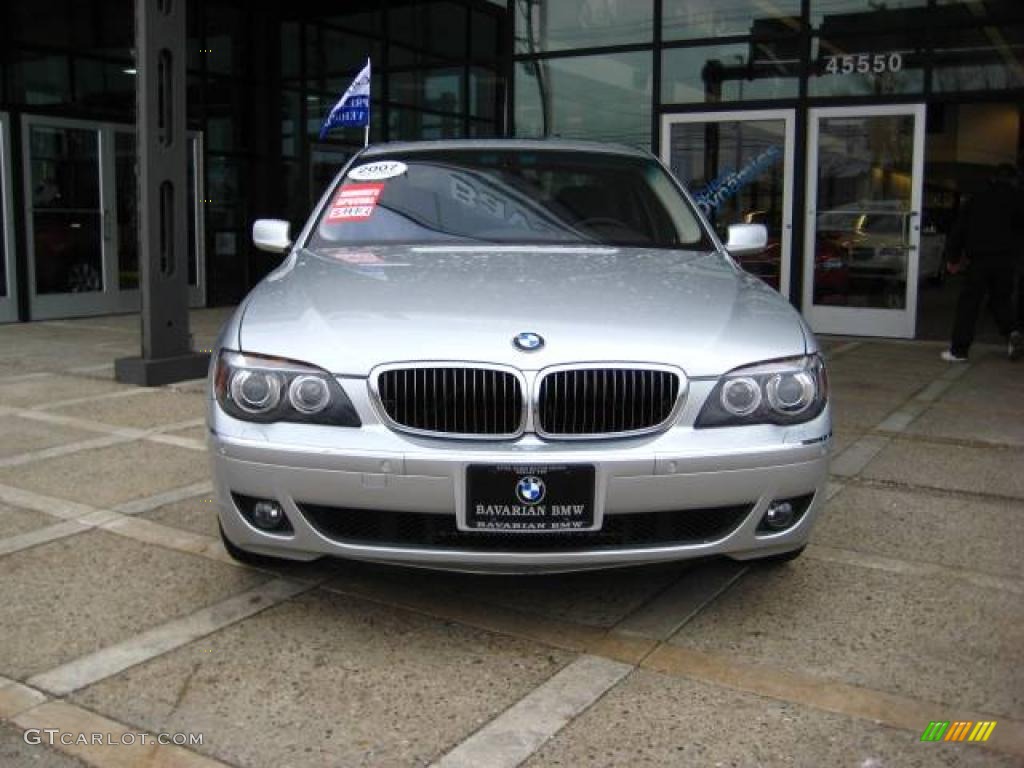 2007 7 Series 750i Sedan - Titanium Silver Metallic / Black photo #3