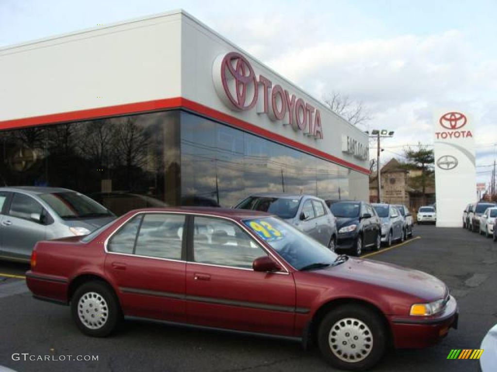 1993 Accord LX Sedan - Bordeaux Red Pearl / Gray photo #1