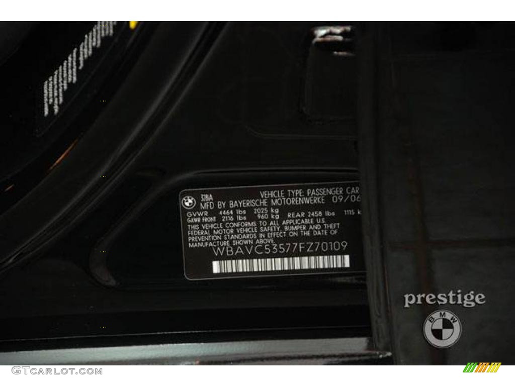2007 3 Series 328i Sedan - Jet Black / Black photo #10