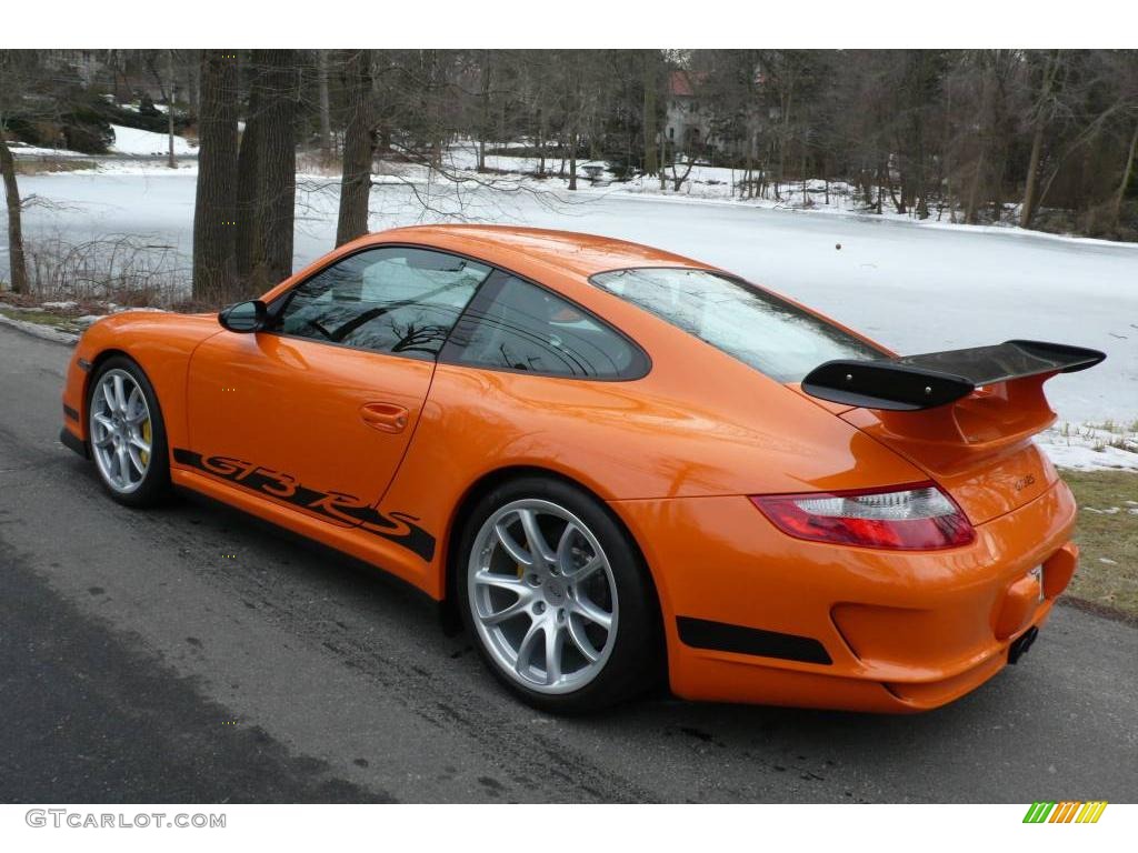 2007 911 GT3 RS - Orange/Black / Black photo #4