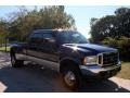 2003 True Blue Metallic Ford F350 Super Duty Lariat Crew Cab 4x4 Dually  photo #14