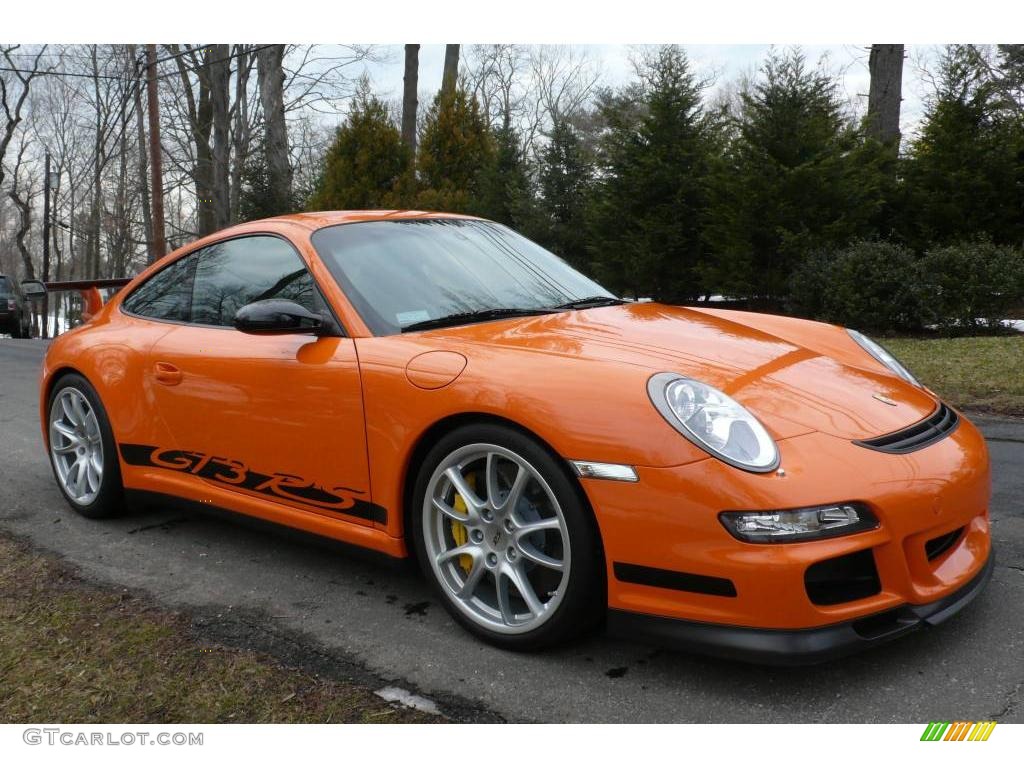 2007 911 GT3 RS - Orange/Black / Black photo #8