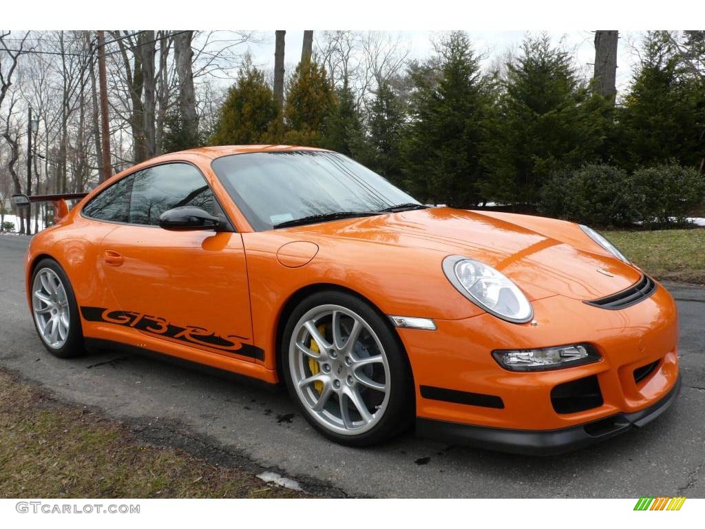 2007 911 GT3 RS - Orange/Black / Black photo #9