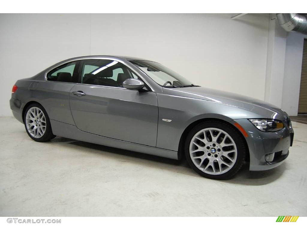 2007 3 Series 328i Coupe - Space Gray Metallic / Black photo #2