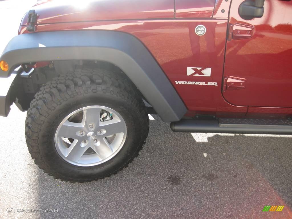 2009 Wrangler X 4x4 - Flame Red / Dark Khaki/Medium Khaki photo #9