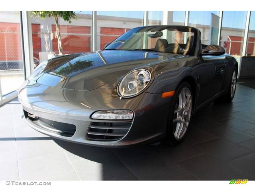 2010 911 Carrera 4S Cabriolet - Meteor Grey Metallic / Black photo #1