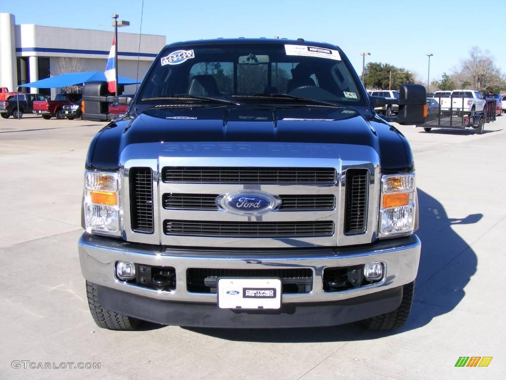 2009 F250 Super Duty Lariat Crew Cab 4x4 - Black / Ebony Leather photo #8