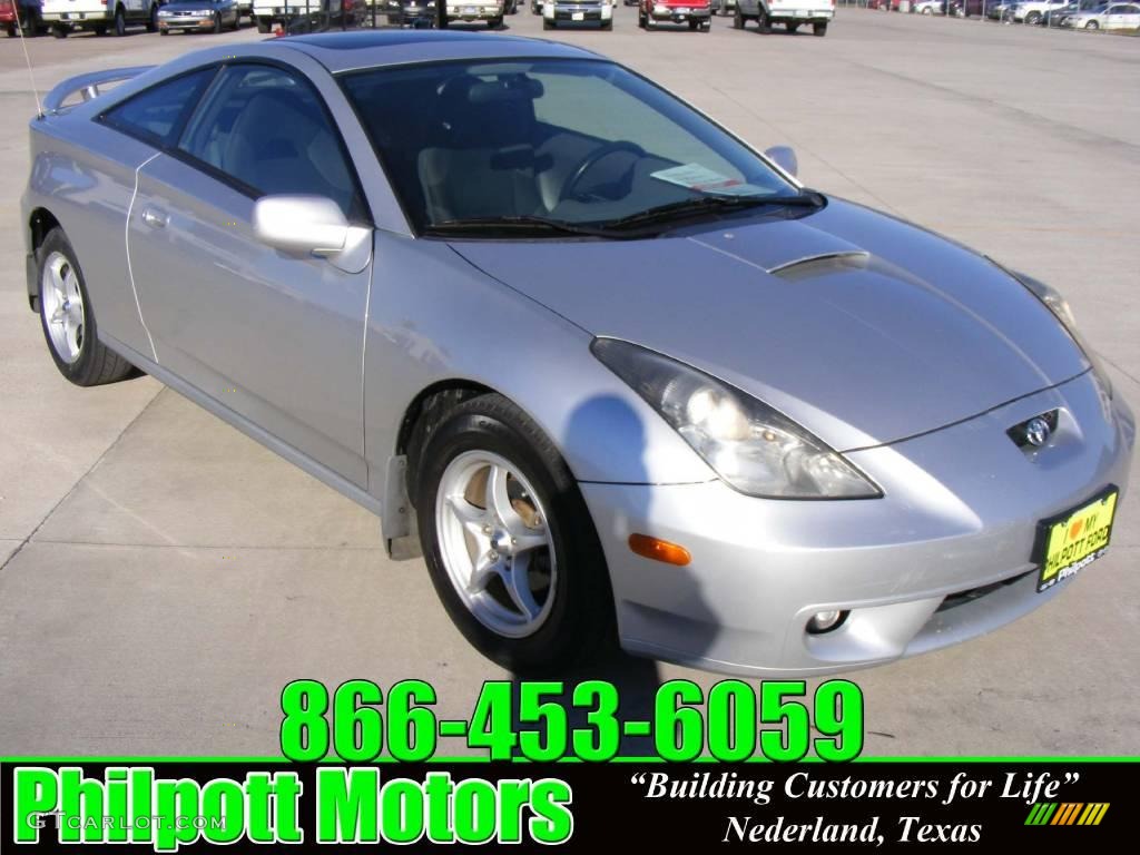 2000 Celica GT - Liquid Silver Metallic / Black/Blue photo #1