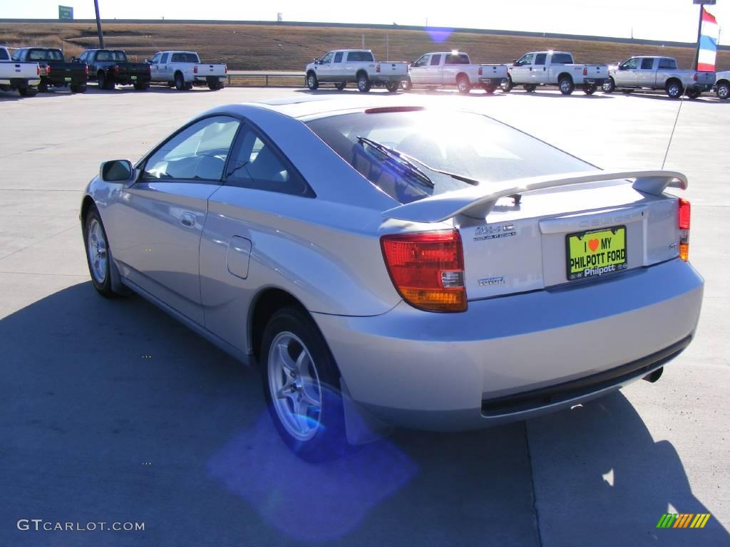 2000 Celica GT - Liquid Silver Metallic / Black/Blue photo #5