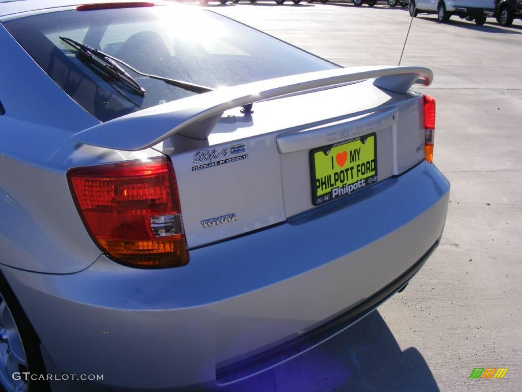 2000 Celica GT - Liquid Silver Metallic / Black/Blue photo #22