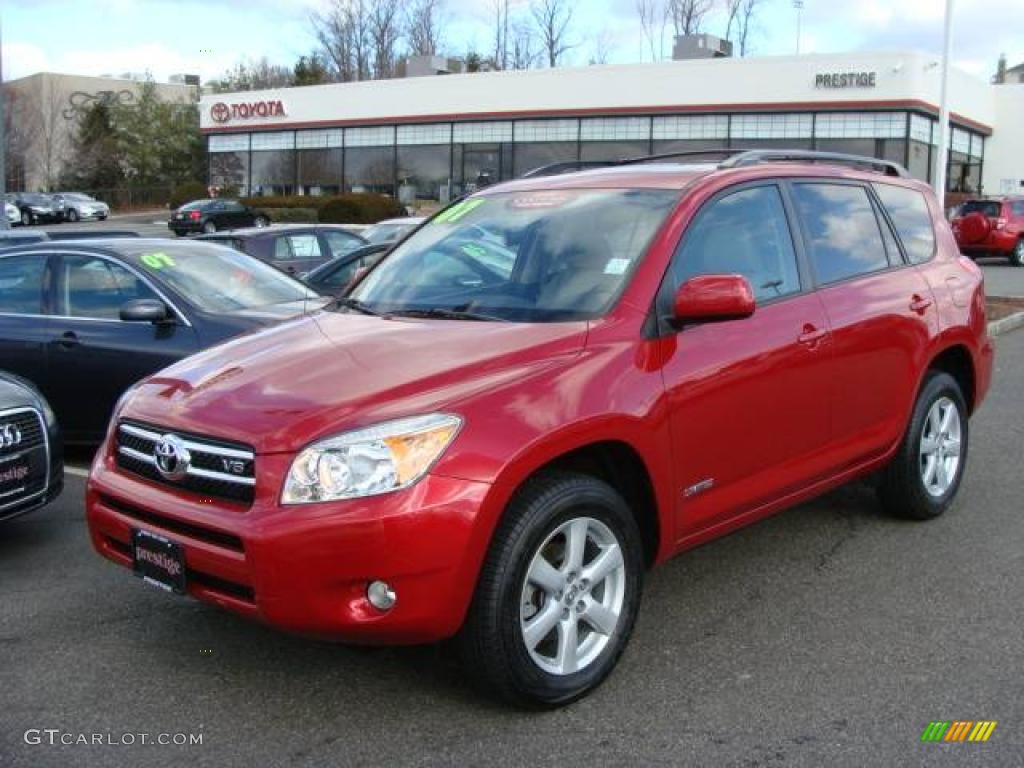 2007 RAV4 Limited 4WD - Barcelona Red Pearl / Ash Gray photo #1