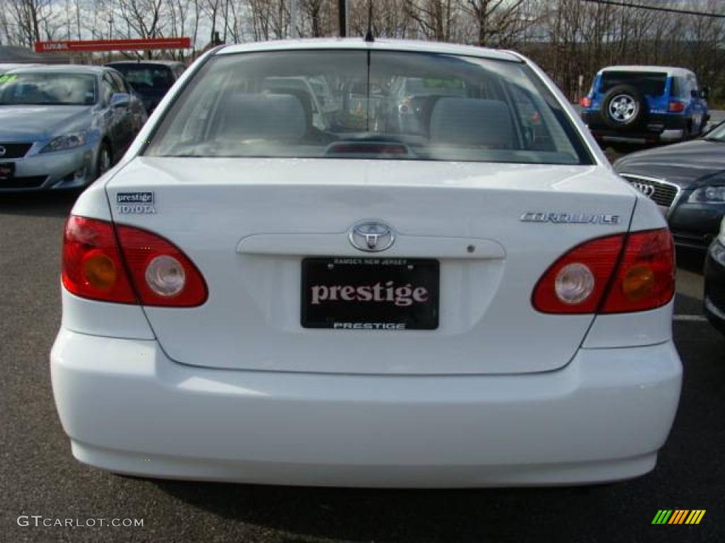 2004 Corolla LE - Super White / Pebble Beige photo #5