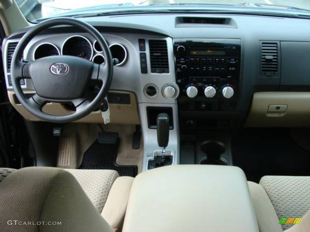 2007 Tundra SR5 TRD Double Cab 4x4 - Black / Beige photo #9