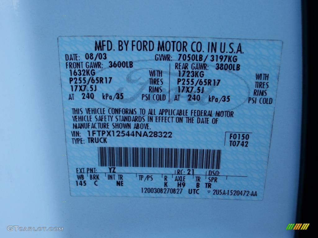 2004 F150 XLT SuperCab - Oxford White / Medium Graphite photo #23