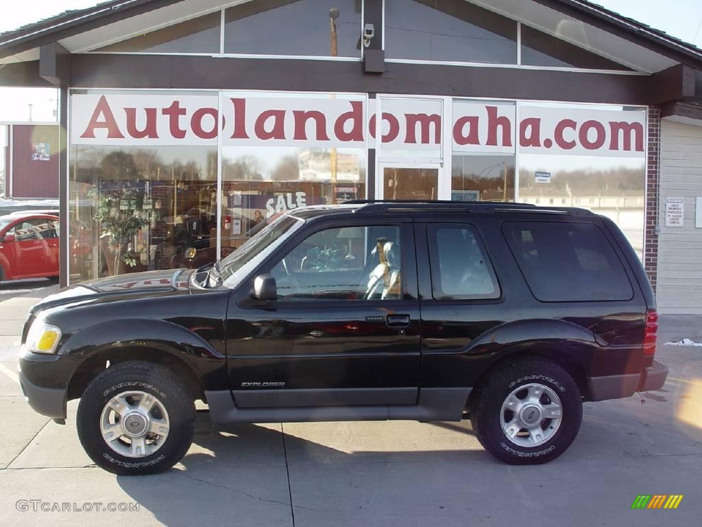 2002 Explorer Sport 4x4 - Black Clearcoat / Midnight Grey photo #1