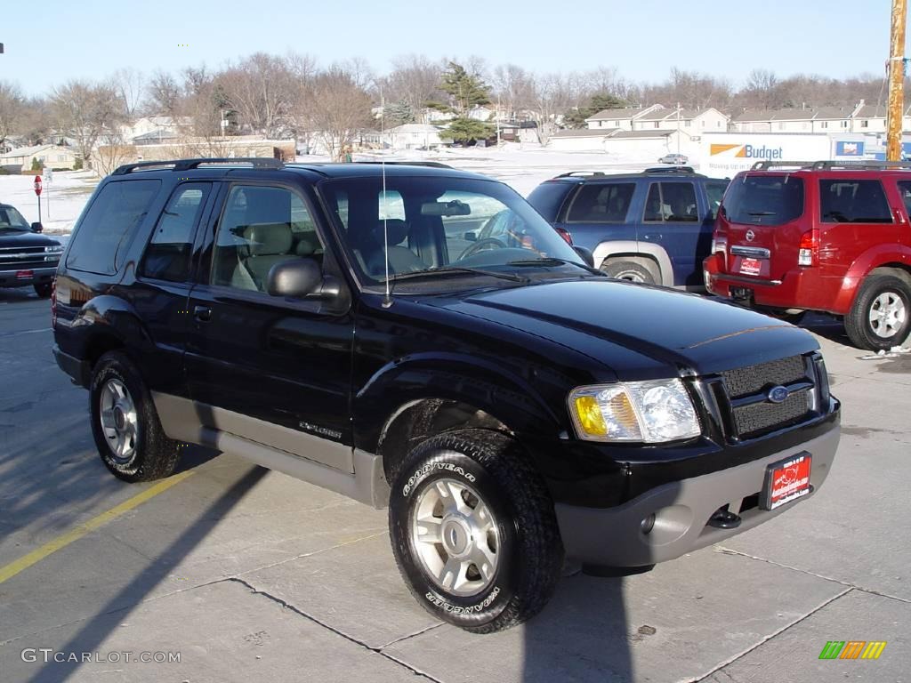 2002 Explorer Sport 4x4 - Black Clearcoat / Midnight Grey photo #2
