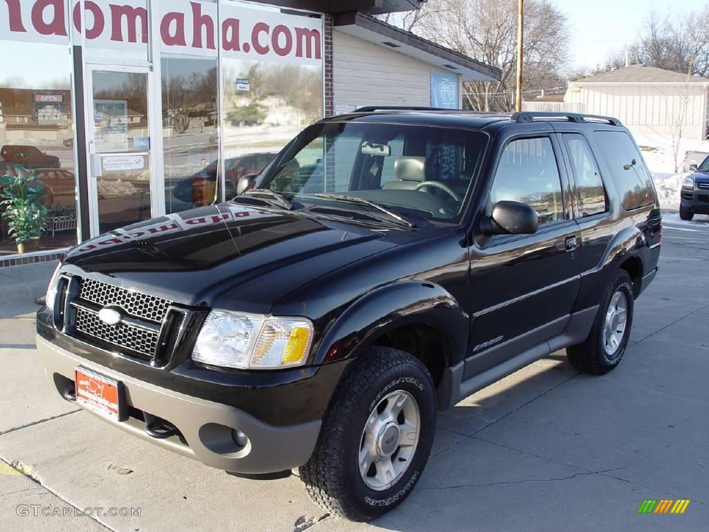 2002 Explorer Sport 4x4 - Black Clearcoat / Midnight Grey photo #3