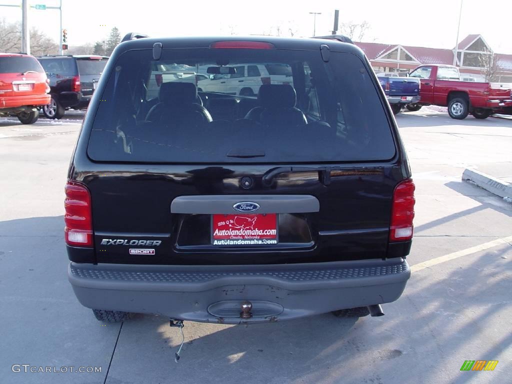 2002 Explorer Sport 4x4 - Black Clearcoat / Midnight Grey photo #14