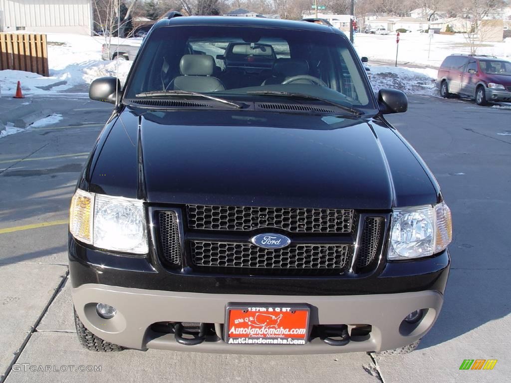 2002 Explorer Sport 4x4 - Black Clearcoat / Midnight Grey photo #16