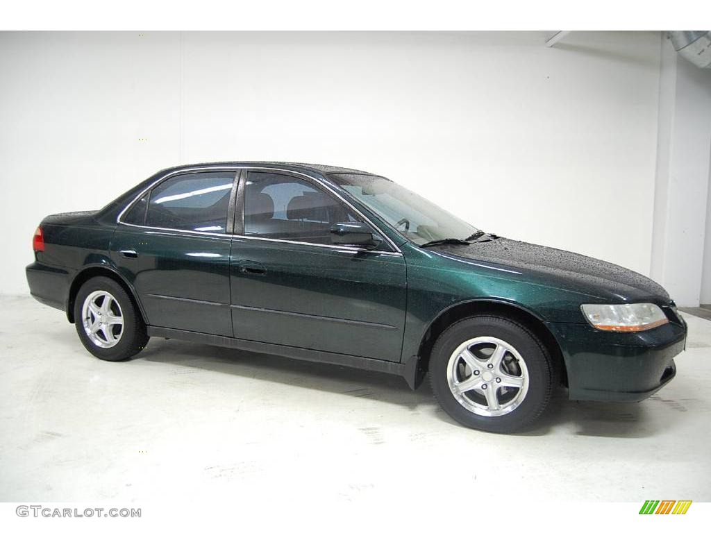 1998 Accord LX Sedan - New Dark Green Pearl / Ivory photo #2