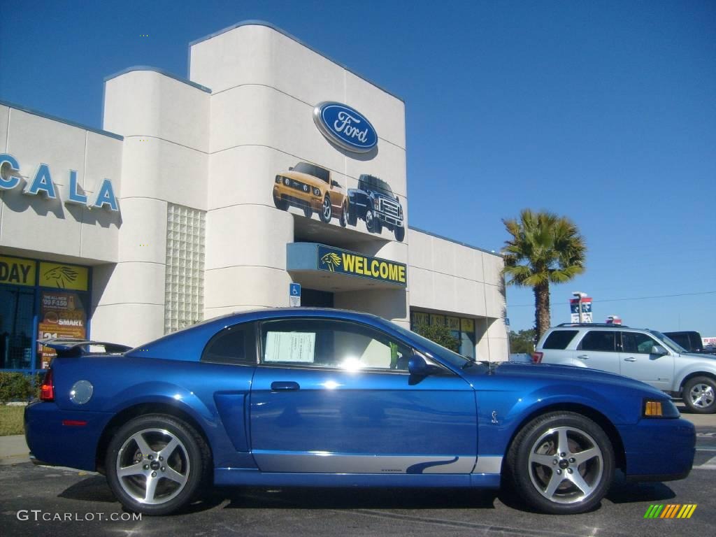 2003 Mustang Cobra Coupe - Sonic Blue Metallic / Dark Charcoal photo #2
