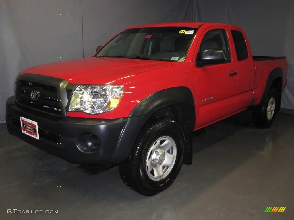 2007 Tacoma V6 Access Cab 4x4 - Radiant Red / Graphite Gray photo #1