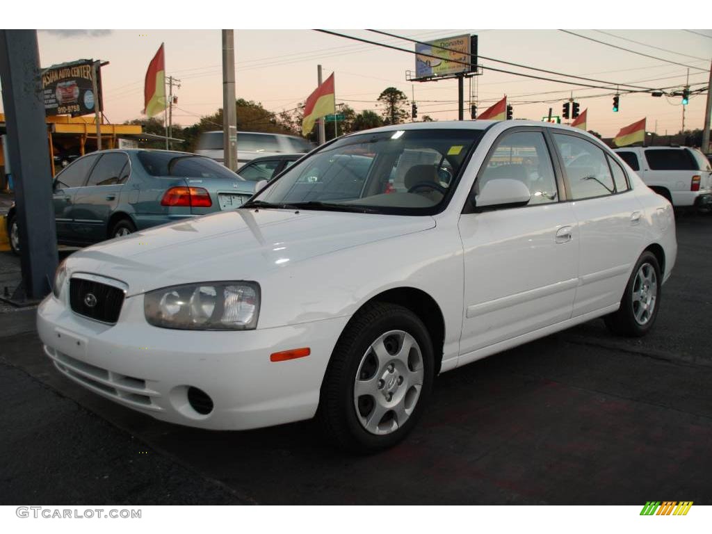 2002 Elantra GLS Sedan - Nordic White / Gray photo #3