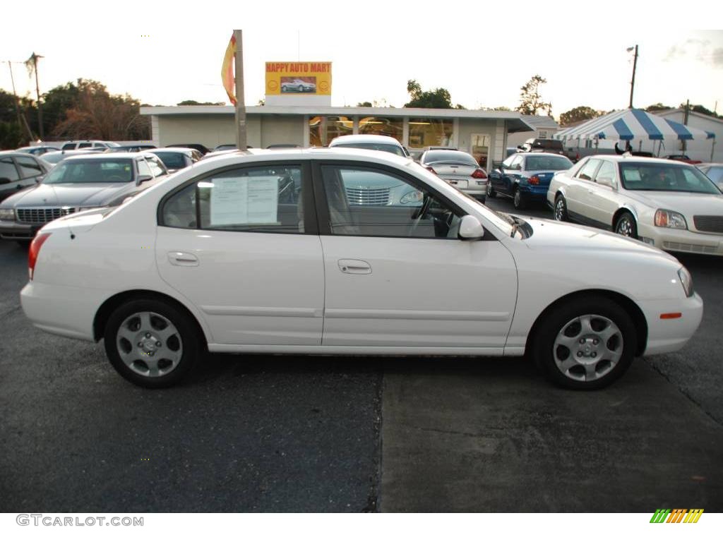 2002 Elantra GLS Sedan - Nordic White / Gray photo #4