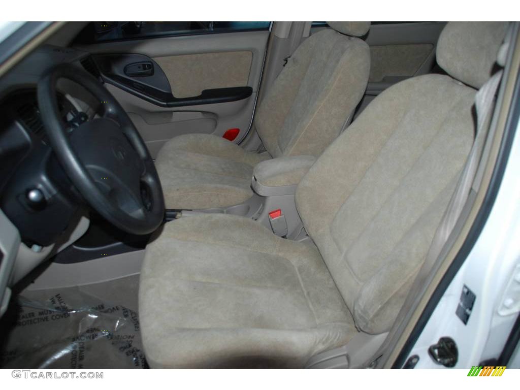 2002 Elantra GLS Sedan - Nordic White / Gray photo #14