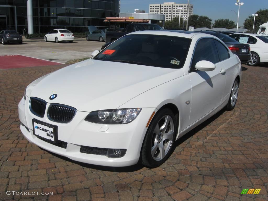 2007 3 Series 328i Coupe - Alpine White / Cream Beige photo #3