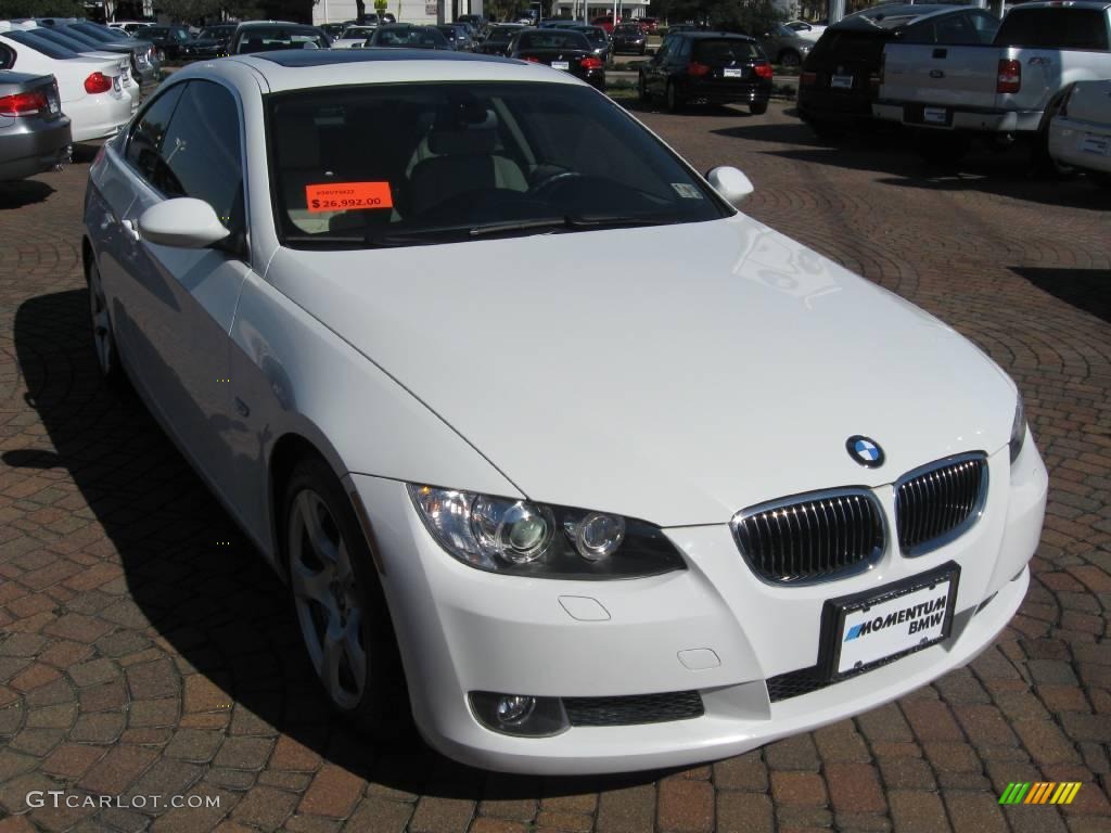 2007 3 Series 328i Coupe - Alpine White / Cream Beige photo #8