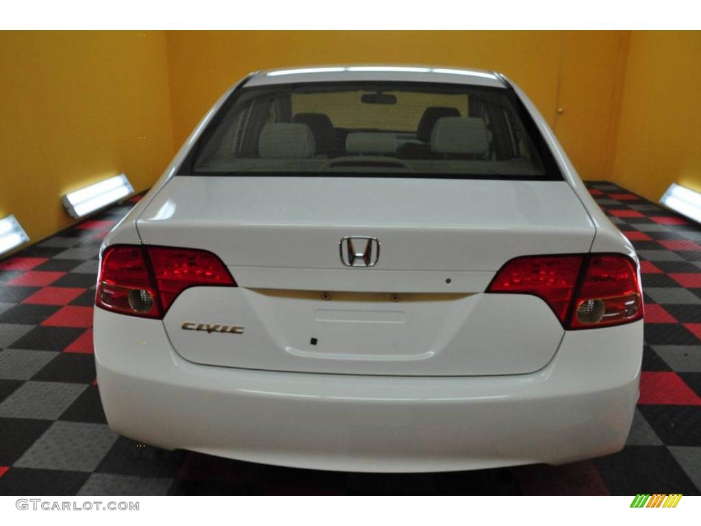 2007 Civic EX Sedan - Taffeta White / Ivory photo #5