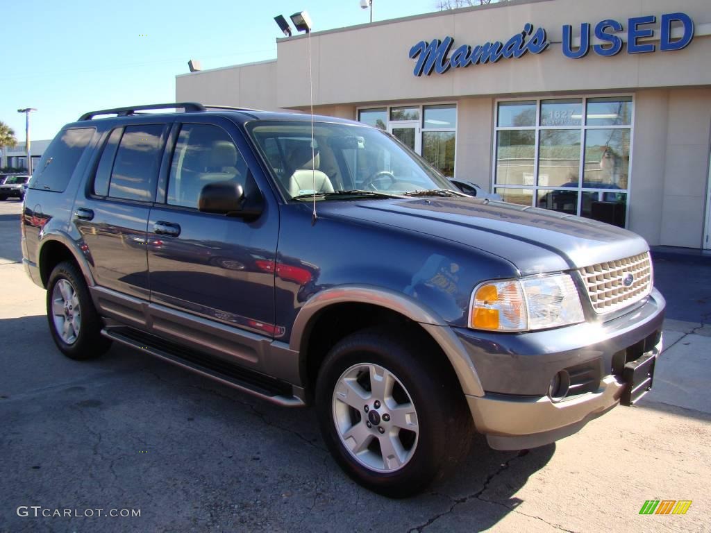 2003 Explorer Eddie Bauer - Medium Wedgewood Blue Metallic / Medium Parchment Beige photo #2