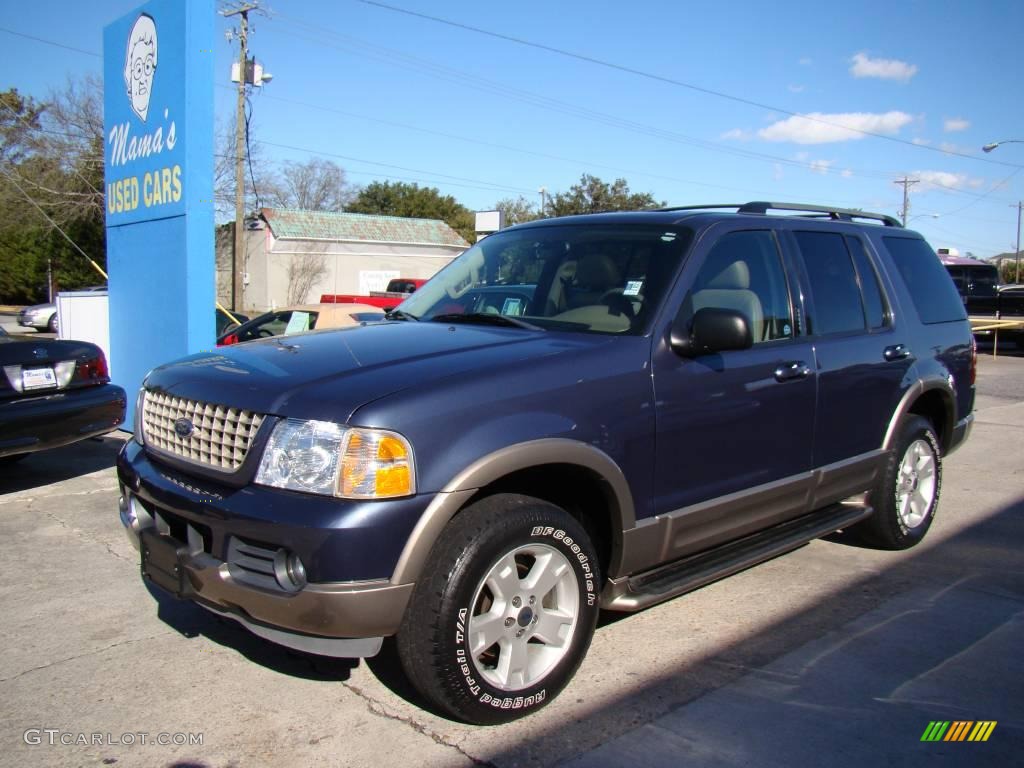 2003 Explorer Eddie Bauer - Medium Wedgewood Blue Metallic / Medium Parchment Beige photo #4