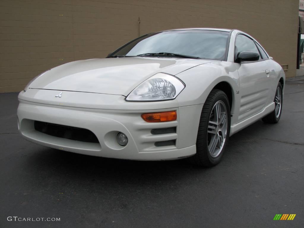 2003 Eclipse GTS Coupe - Dover White Pearl / Midnight photo #2