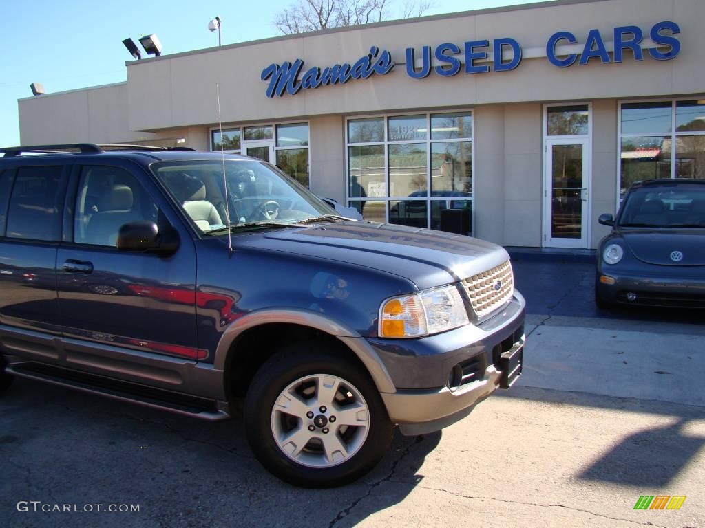 2003 Explorer Eddie Bauer - Medium Wedgewood Blue Metallic / Medium Parchment Beige photo #30