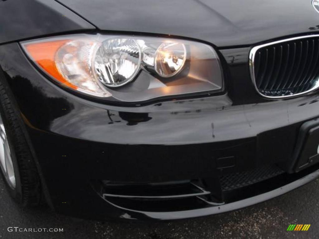 2008 1 Series 128i Coupe - Jet Black / Black photo #4