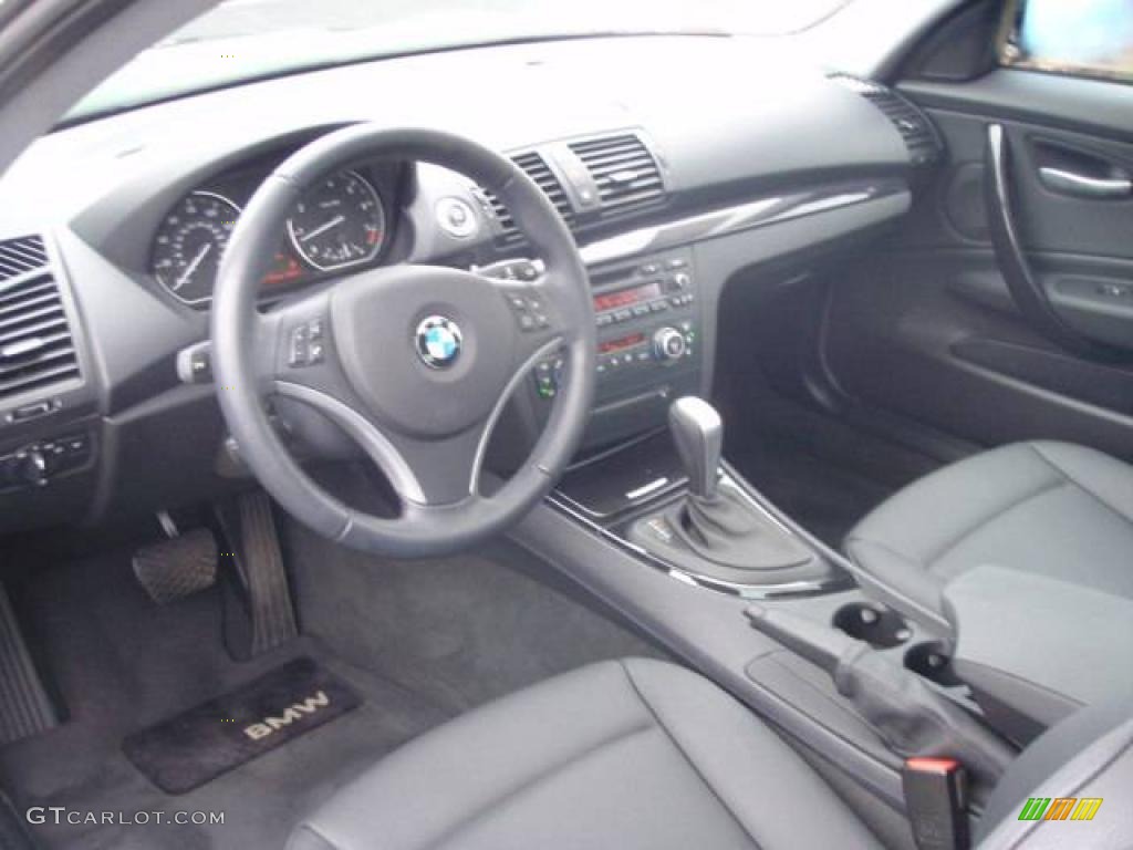 2008 1 Series 128i Coupe - Jet Black / Black photo #15